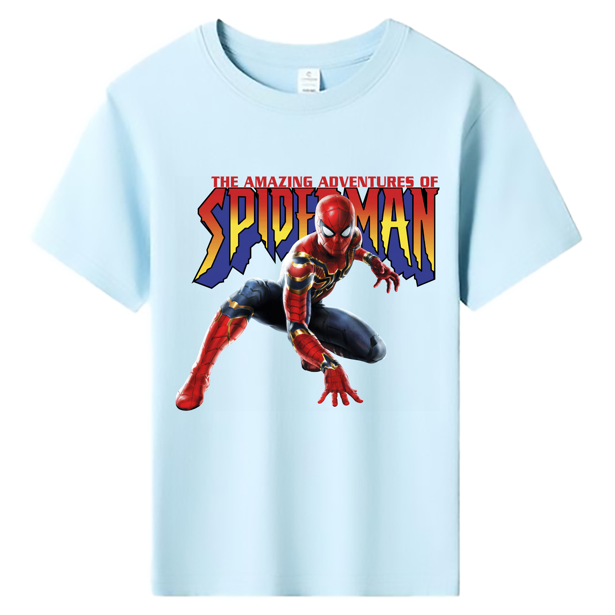 （画像用） Spider Man スパイダーマン 綿100％キッズTシャツ（フロントプリント）